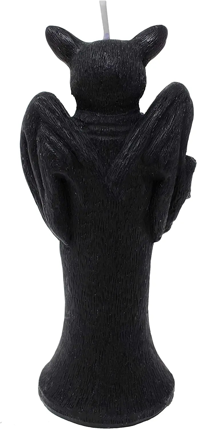 Halloween Bat Shaped Candle With Metal Skeleton Inside