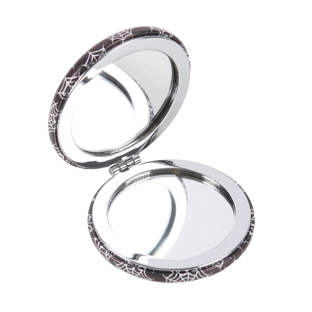 Gothic Bat and Spiderweb Compact Mirror
