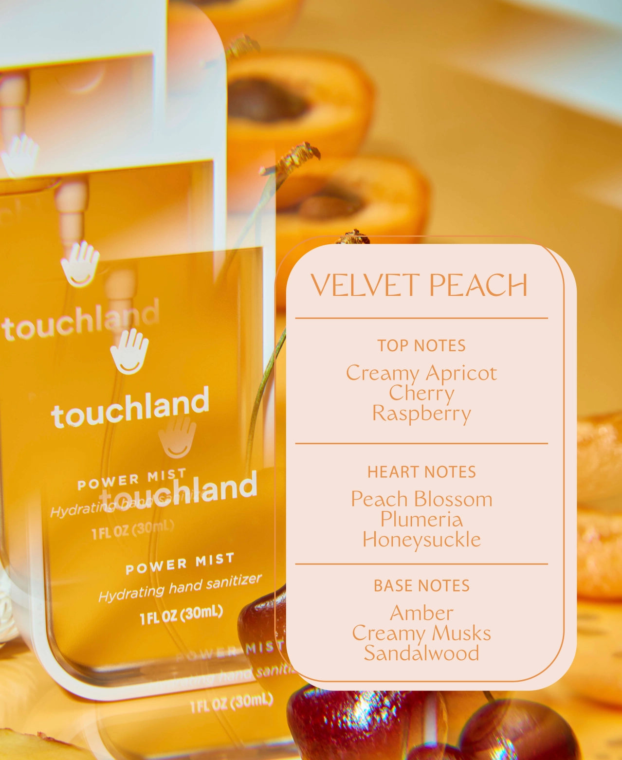 Touchland Power Mist Velvet Peach Hand Sanitizer