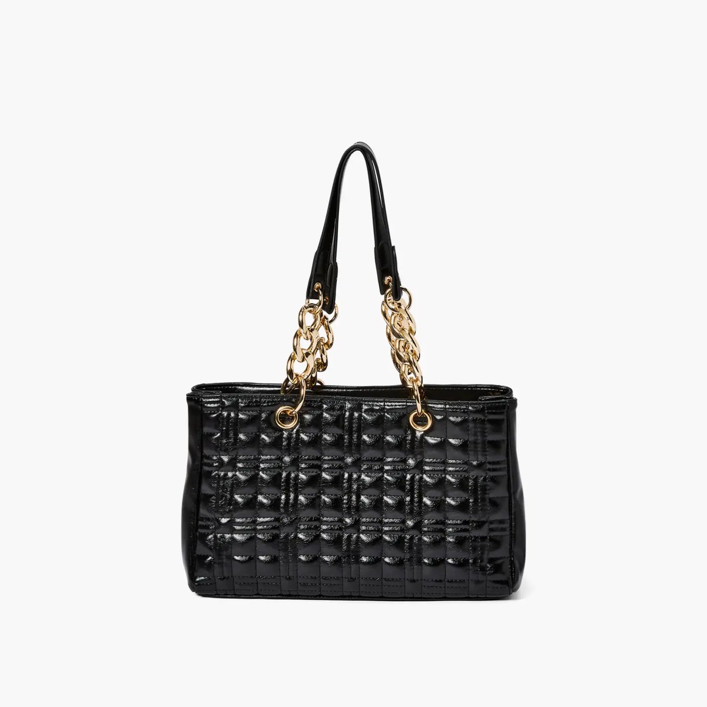 LOVE Washed Vegan Leather Satchel Purse Black