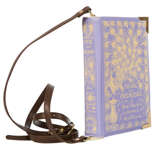 Well Read Pride And Prejudice Purple Book Crossbody Purse Large Bag