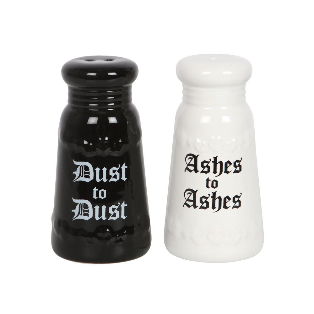 Gothic Ashes To Ashes Halloween Salt and Pepper Set