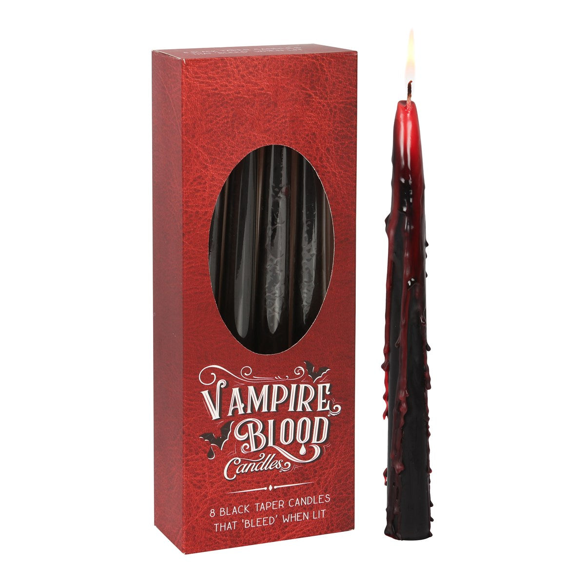 Gothic Vampire Blood Taper Candles Set Of 8