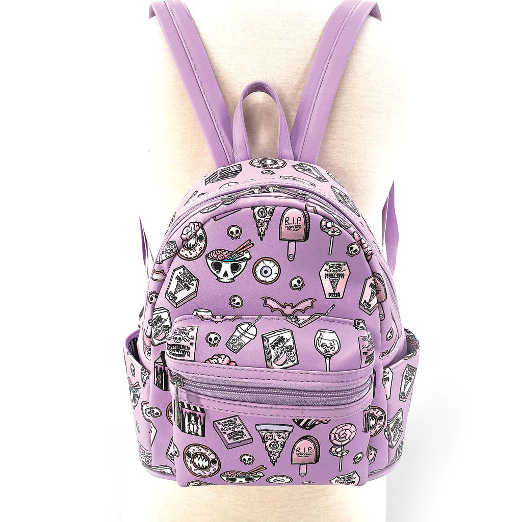 Spooky Food AOP Mini Backpack