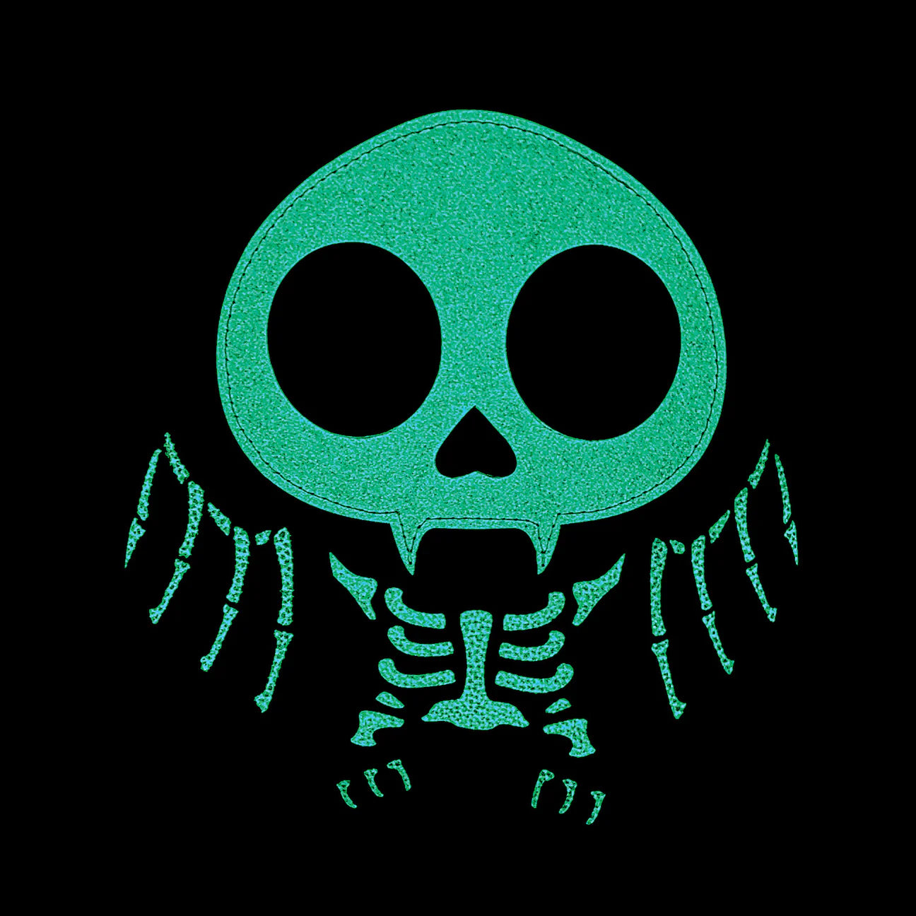 Glow In The Dark Skeleton Bat Crossbody Purse