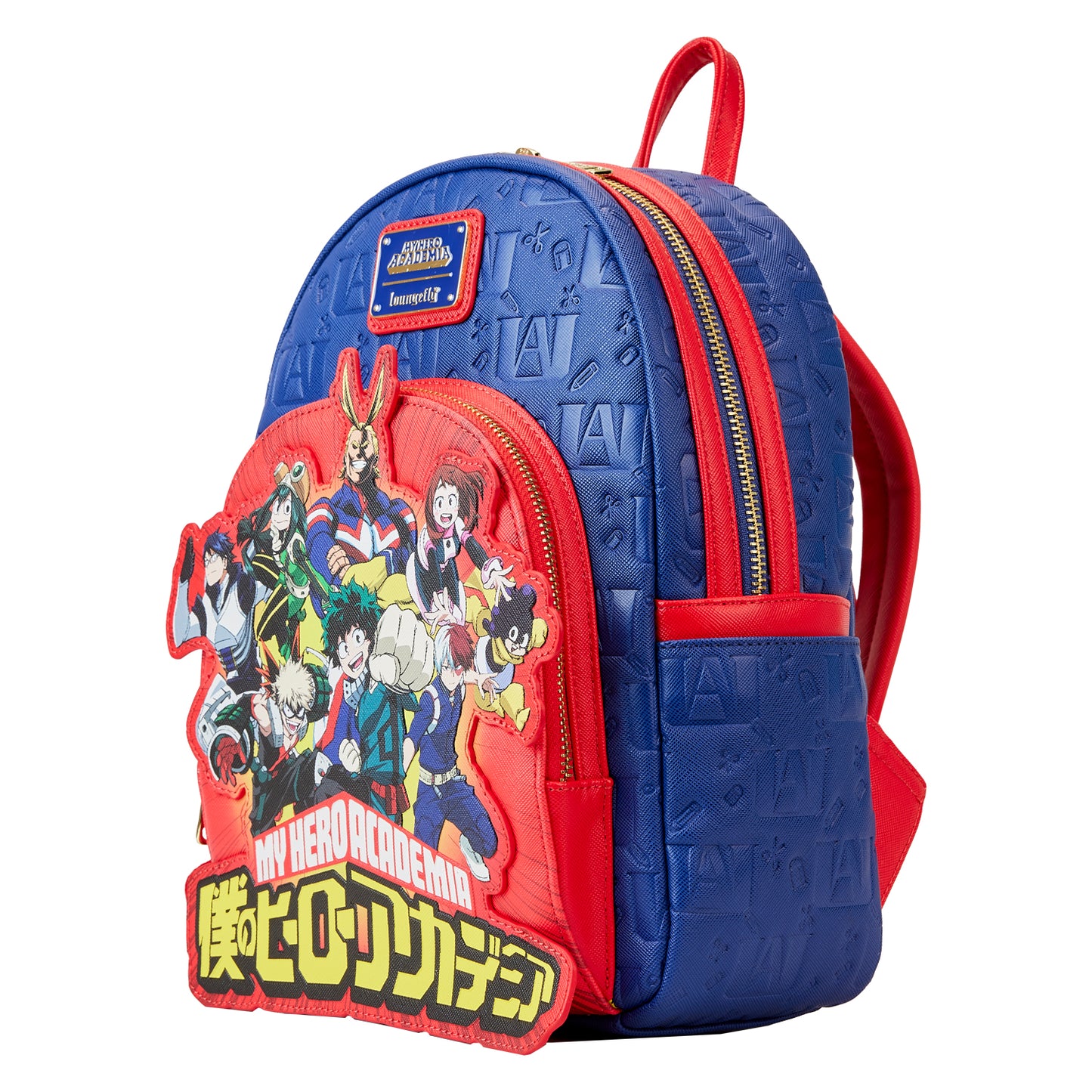 Loungefly My Hero Academia Group Debossed Logo Mini Backpack