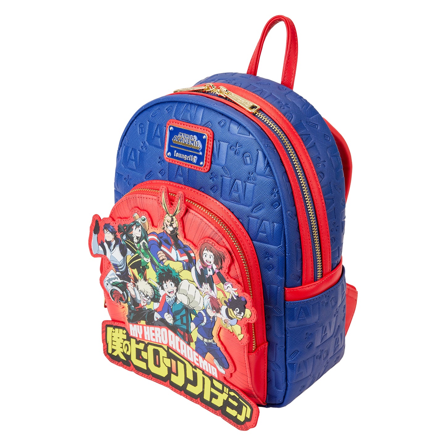 Loungefly My Hero Academia Group Debossed Logo Mini Backpack