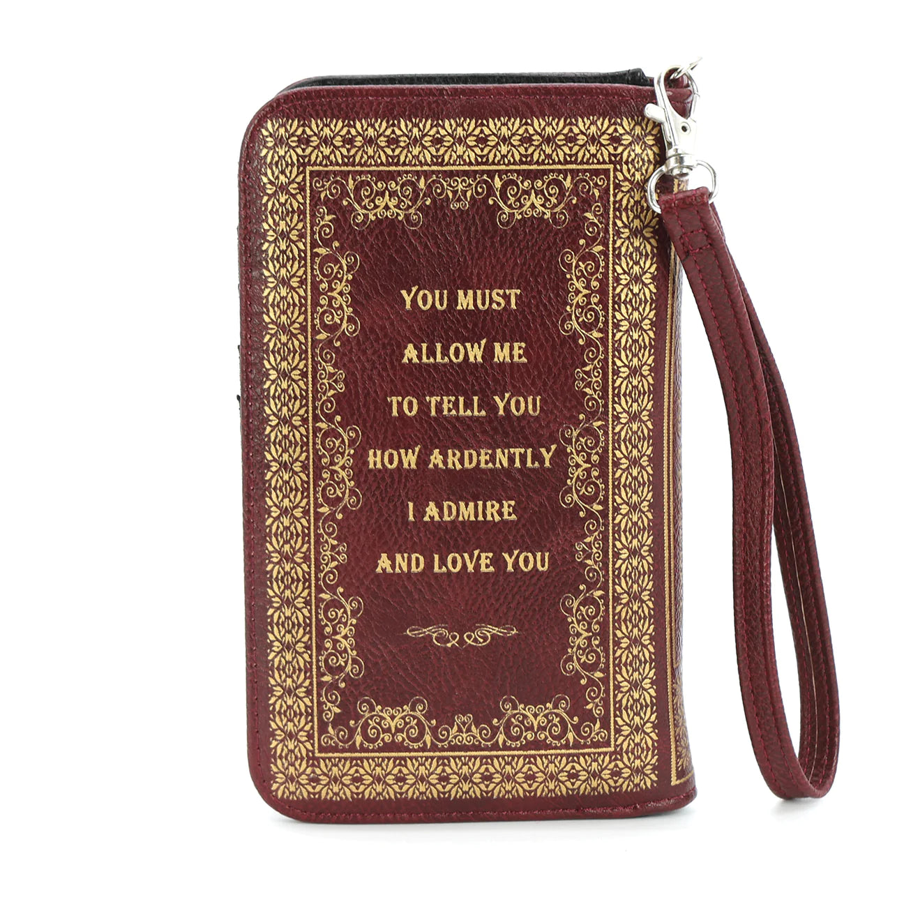 Pride And Prejudice By: Jane Austen Book Wallet With Wrist Strap