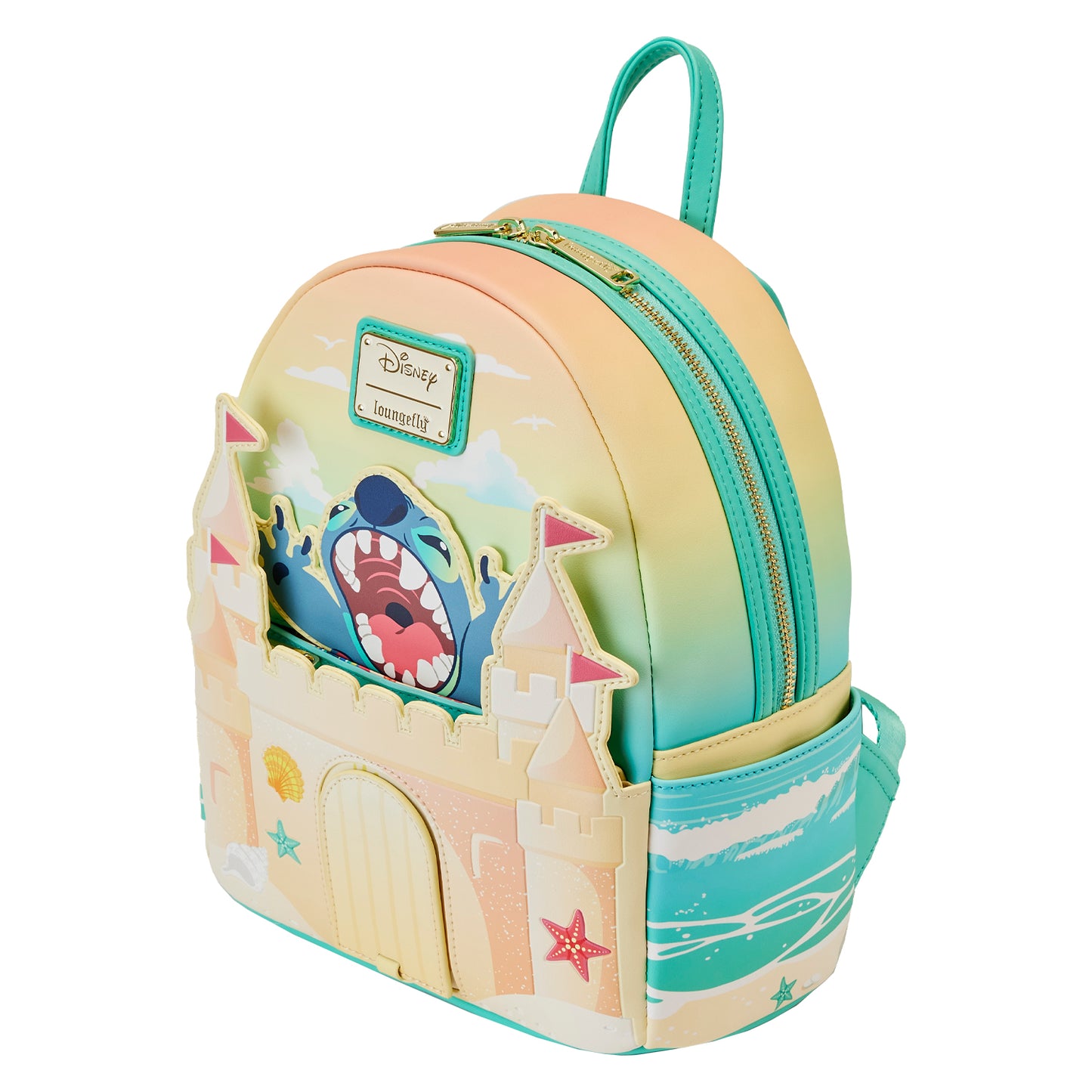 Loungefly Disney Stitch Sandcastle Beach Surprise Mini Backpack