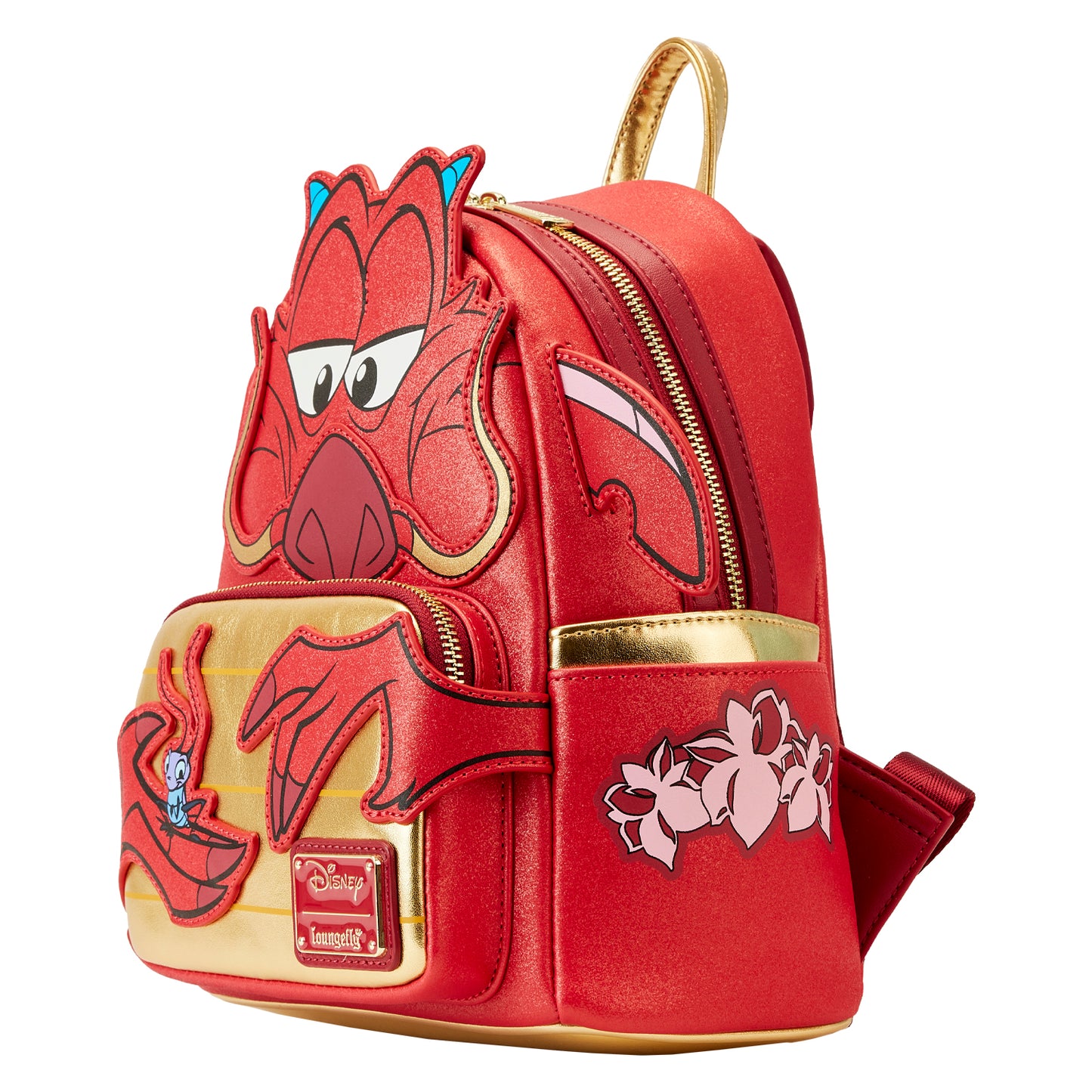 Loungefly Disney Mulan 25th Anniversary Mushu Glitter Cosplay Mini Backpack