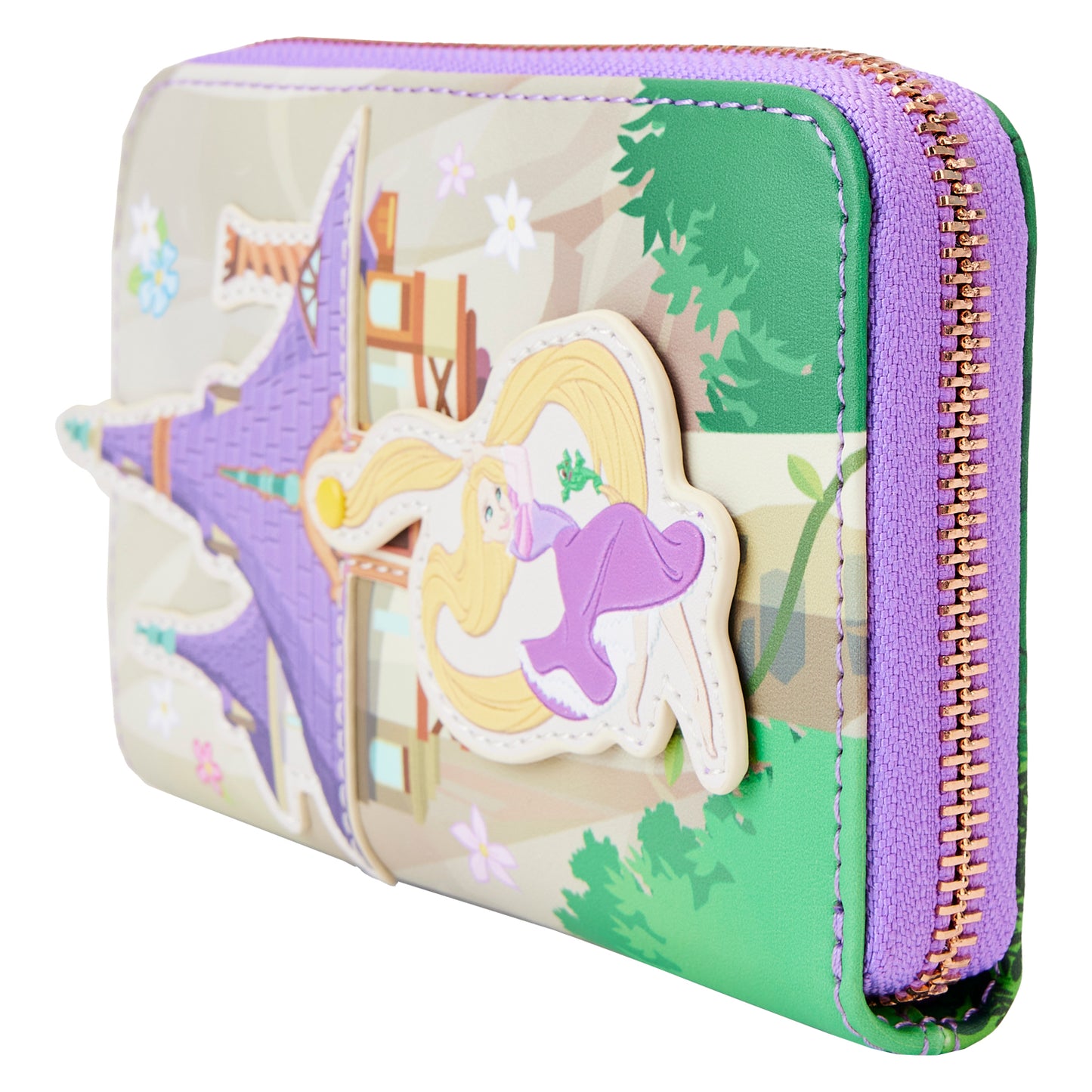 Loungefly Disney Tangled Rapunzel Swinging From Tower Zip-Around Wallet