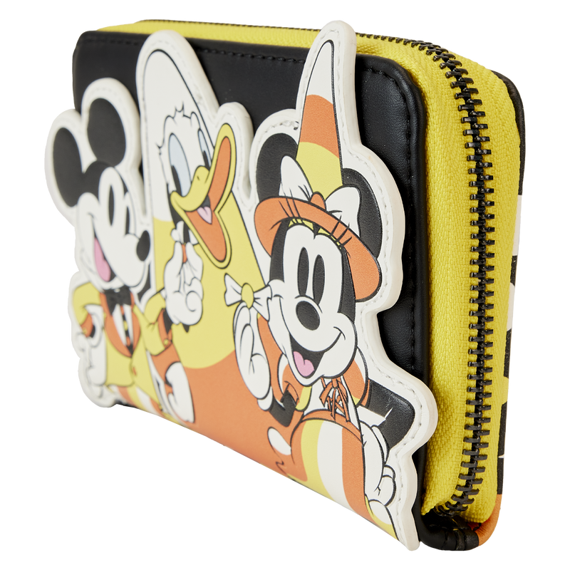 Loungefly Disney Mickey And Friends Candy Corn Zip-Around Wallet