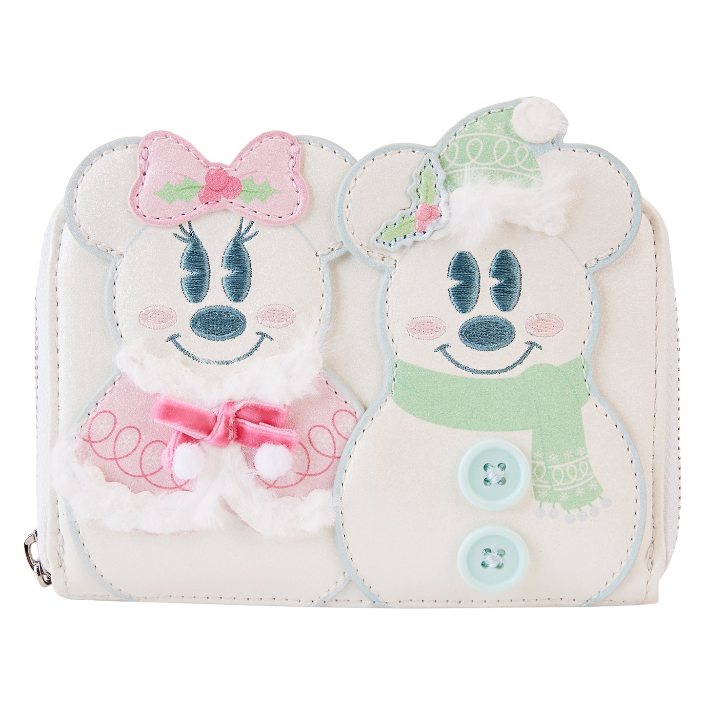 Loungefly Disney Mickey And Minnie Pastel Snowman Zip-Around Wallet *PRE-ORDER ITEM*