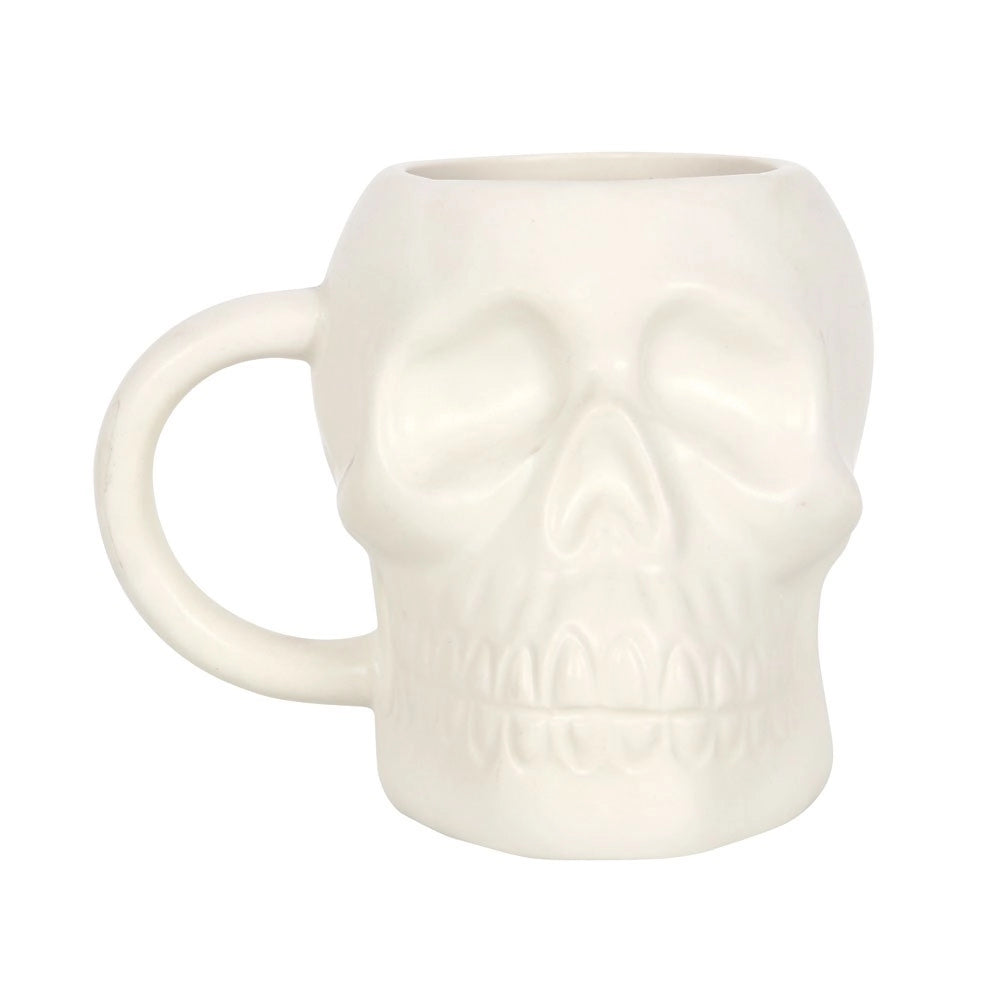 Skull Mug Matte White