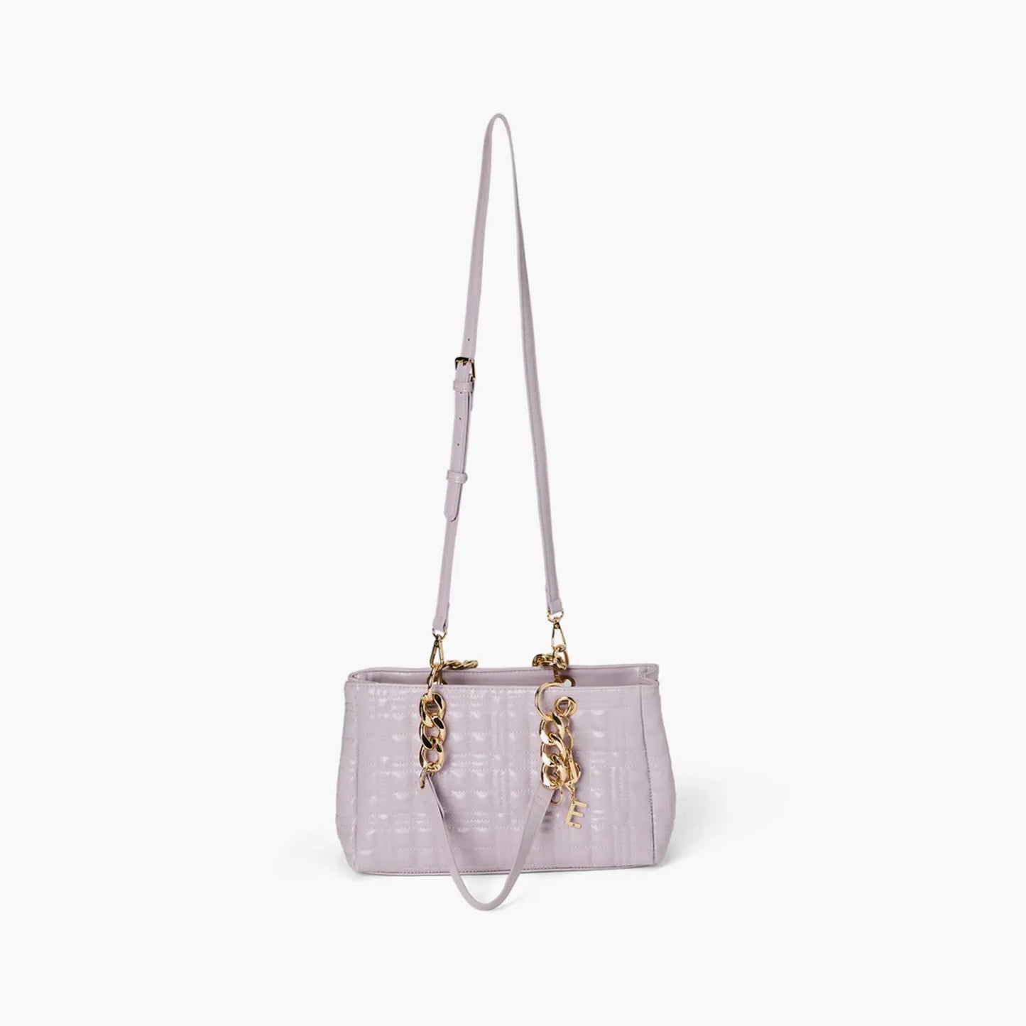 LOVE Washed Vegan Leather Satchel Purse Lilac