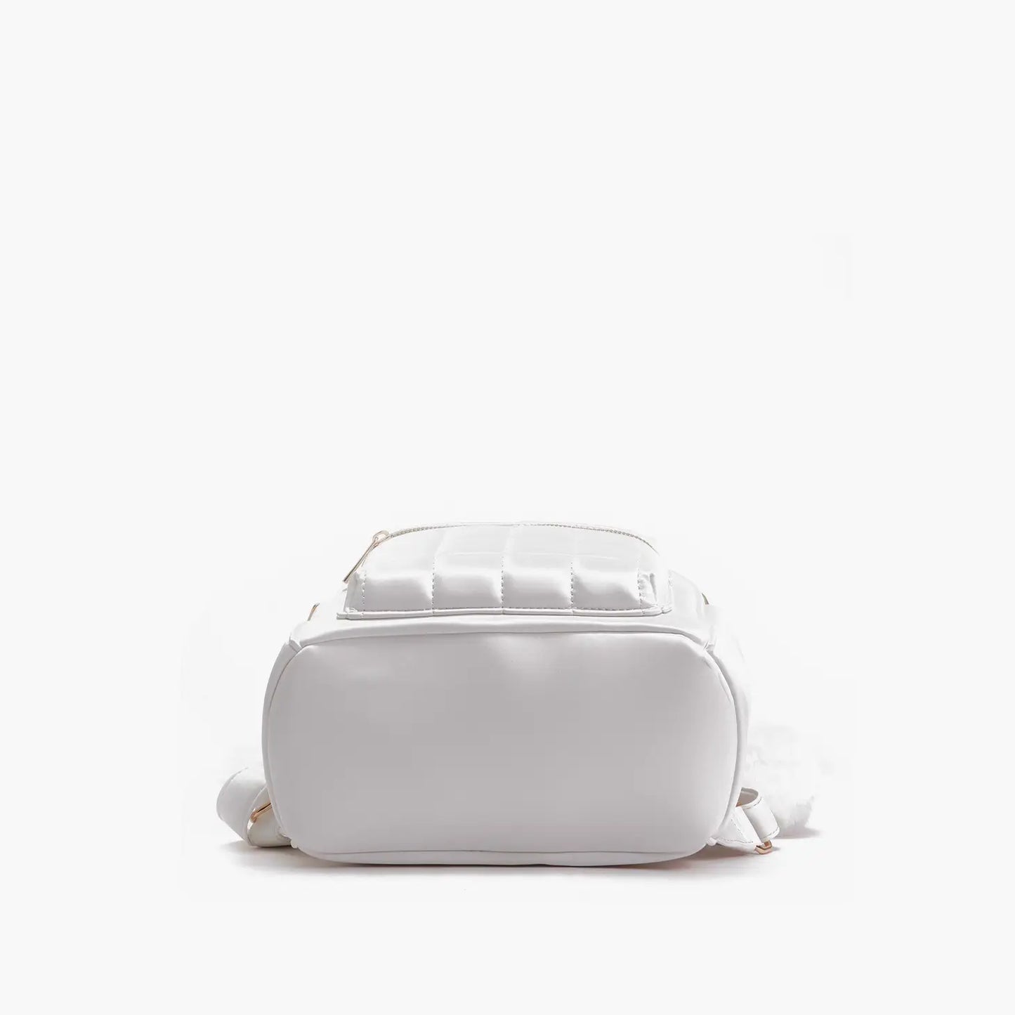 Unity Quilted Front Pocket Mini Backpack White