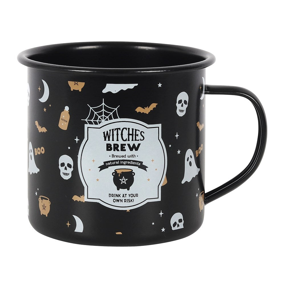 Witches Brew Halloween Enamel Mug