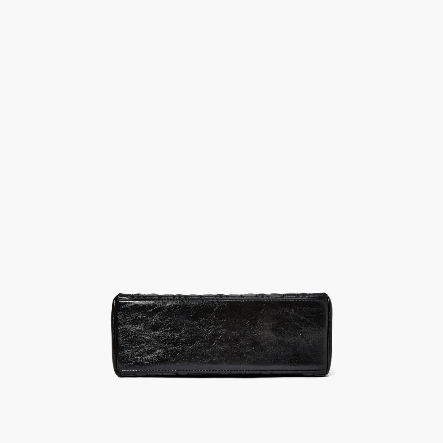 LOVE Washed Vegan Leather Satchel Purse Black