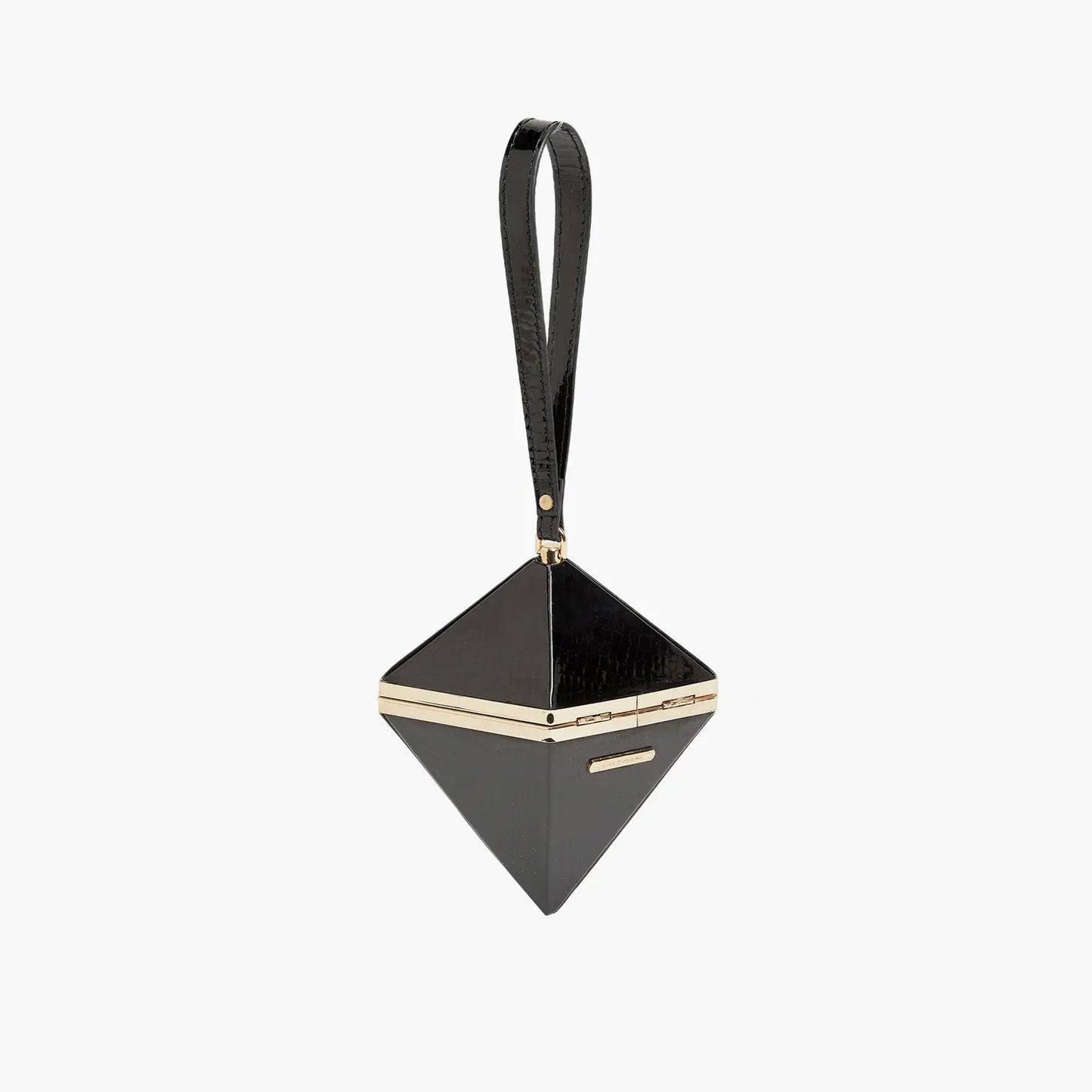 Faux Leather Diamond Evening Clutch Purse Black