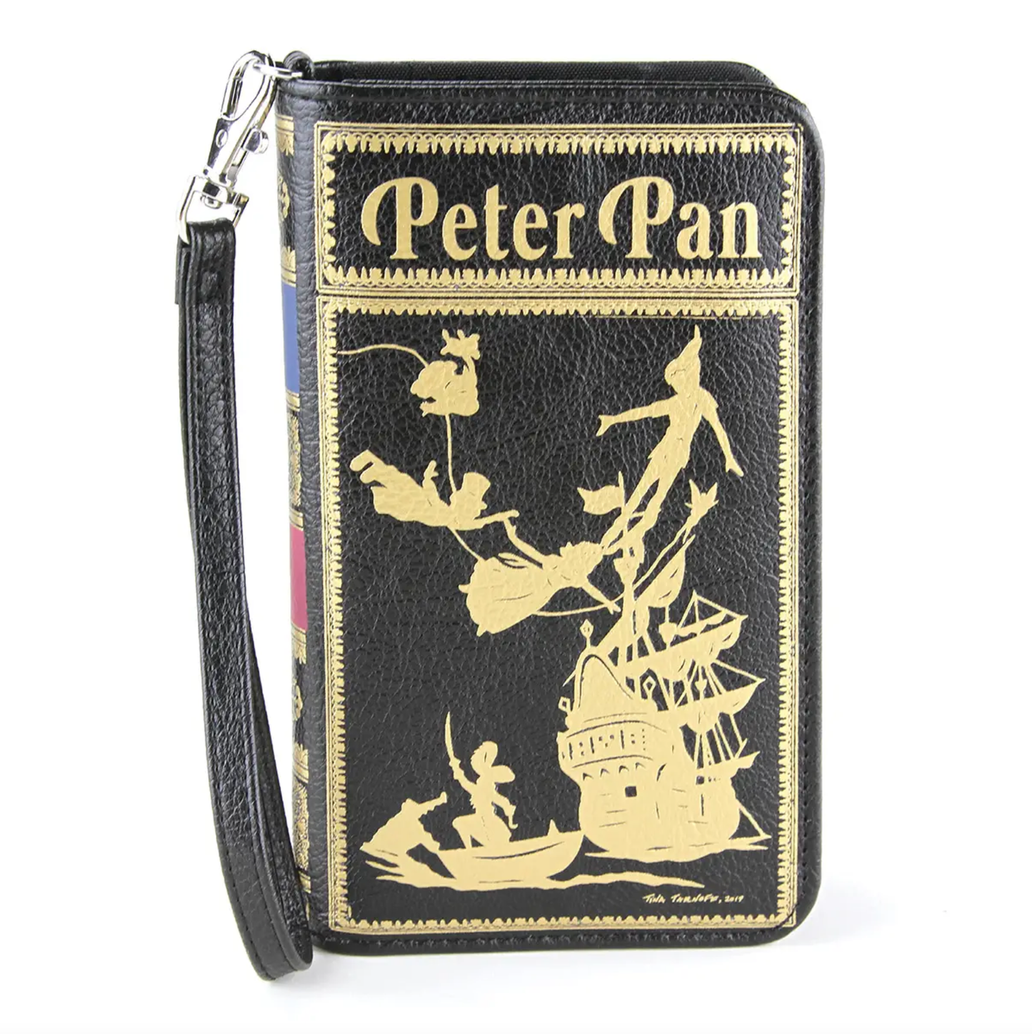 Peter Pan By: J.M. Barrie Book Wallet With Wrist Strap