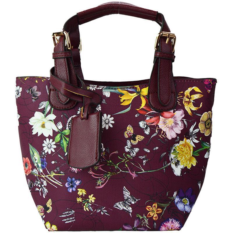 Maranda Two For One Tote Purse Maroon