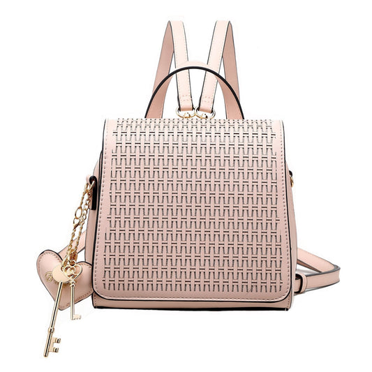 Sacred Heart Reversible Mini Backpack Purse Ivory