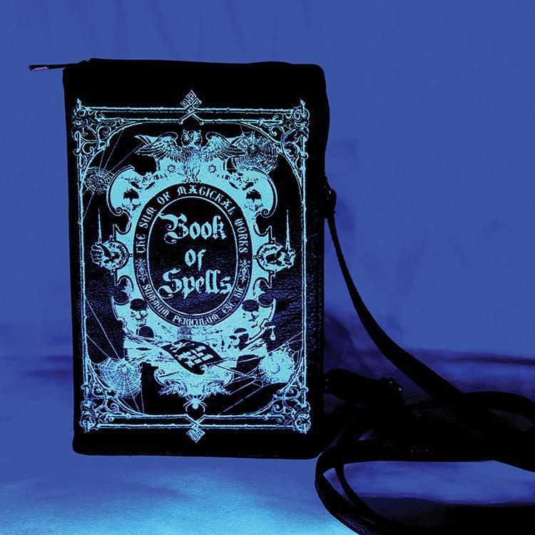 Book Of Spells Glow In The Dark Clutch & Crossbody Purse