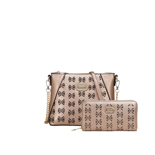 Jenna Crystal Small Cross-body Purse Rose Gold