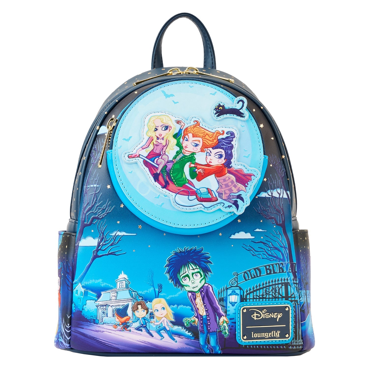 blue disney mini backpack Hocus Pocus Poster Mini Backpack by Loungefly