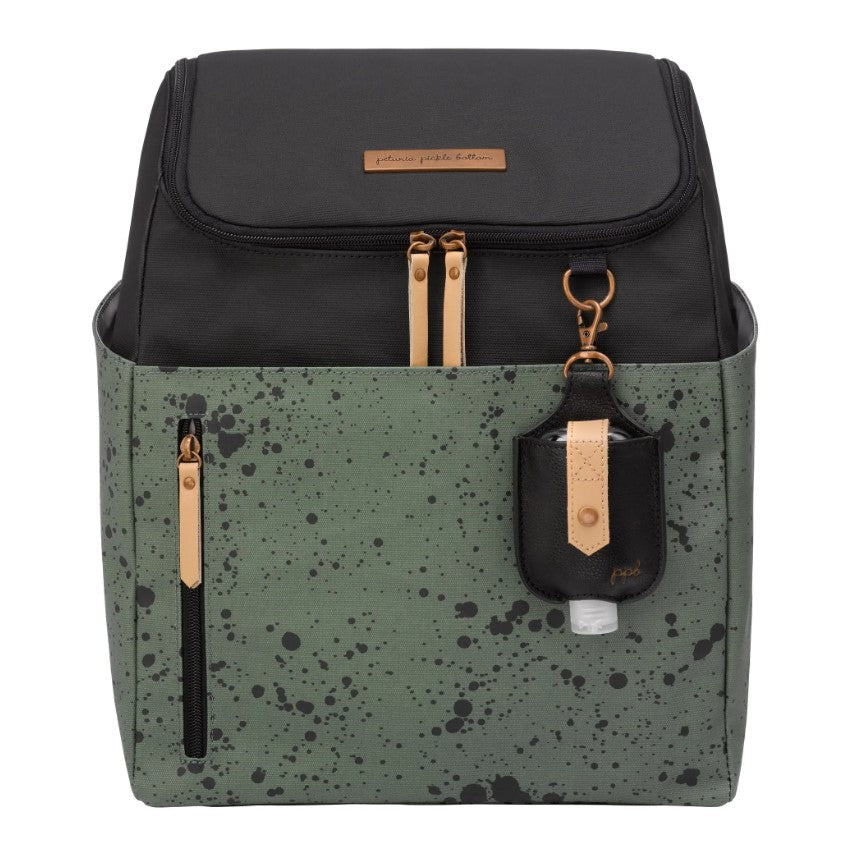 Petunia Pickle Bottom Tempo Backpack Diaper Bag in Olive Inkblot
