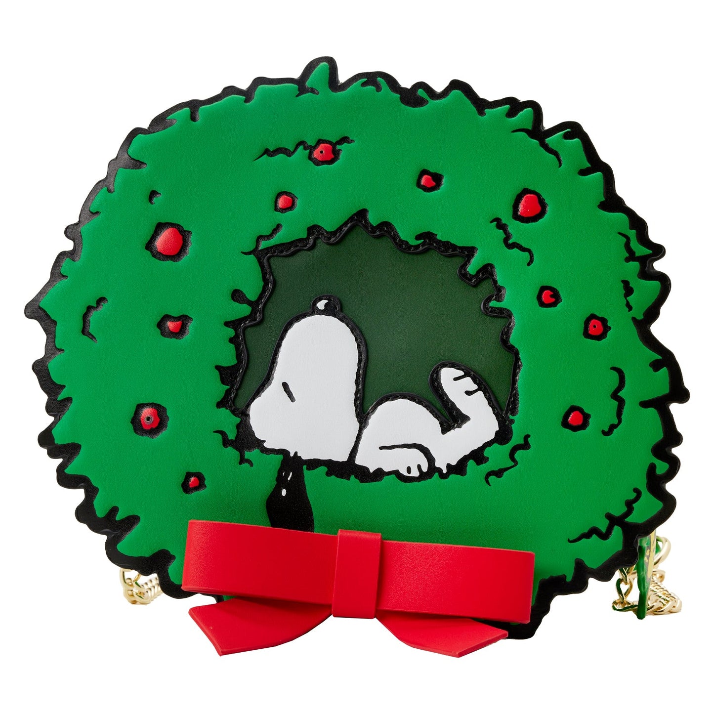Loungefly Snoopy Woodstock Light Up Wreath Crossbody Bag