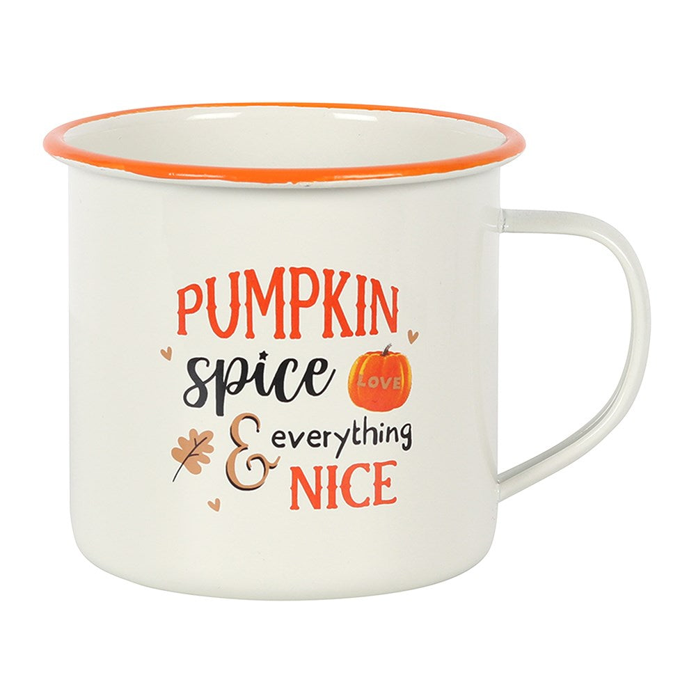 Pumpkin Spice Enamel Fall and Autumn Mug