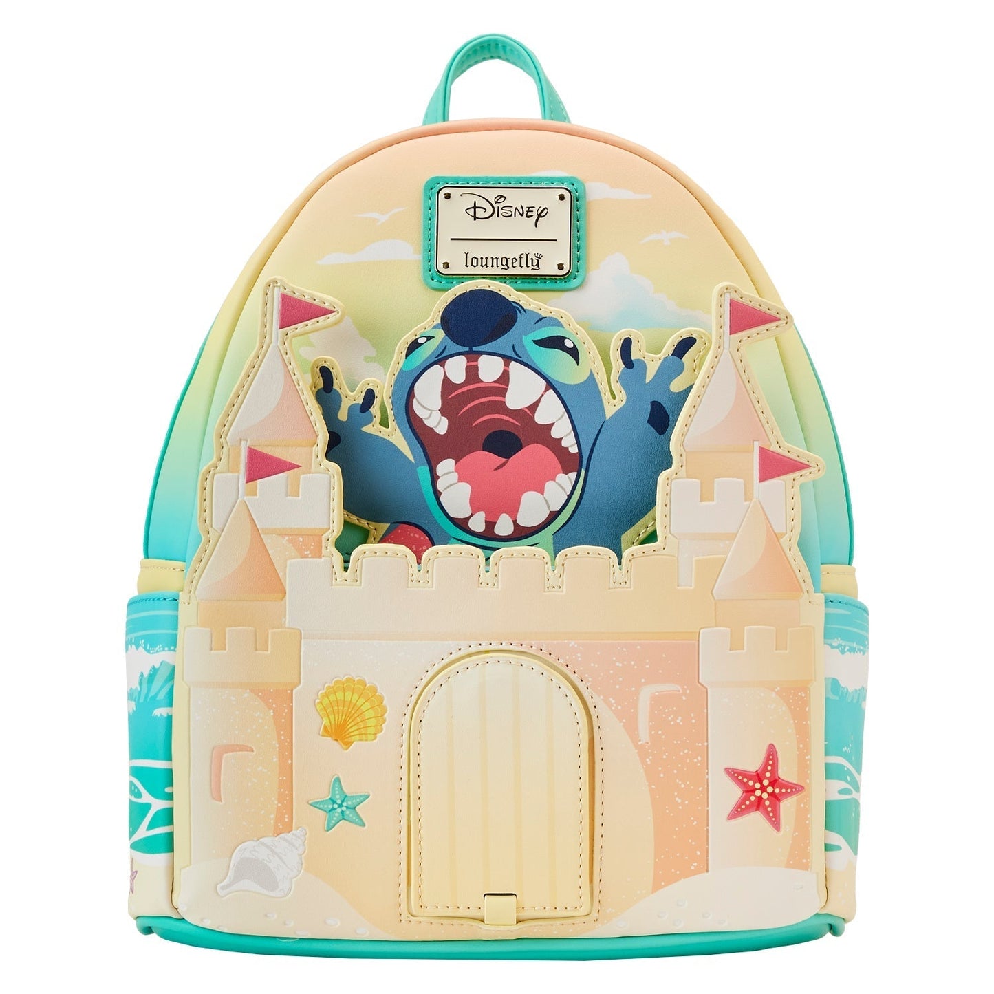 Loungefly Disney Stitch Sandcastle Beach Surprise Mini Backpack
