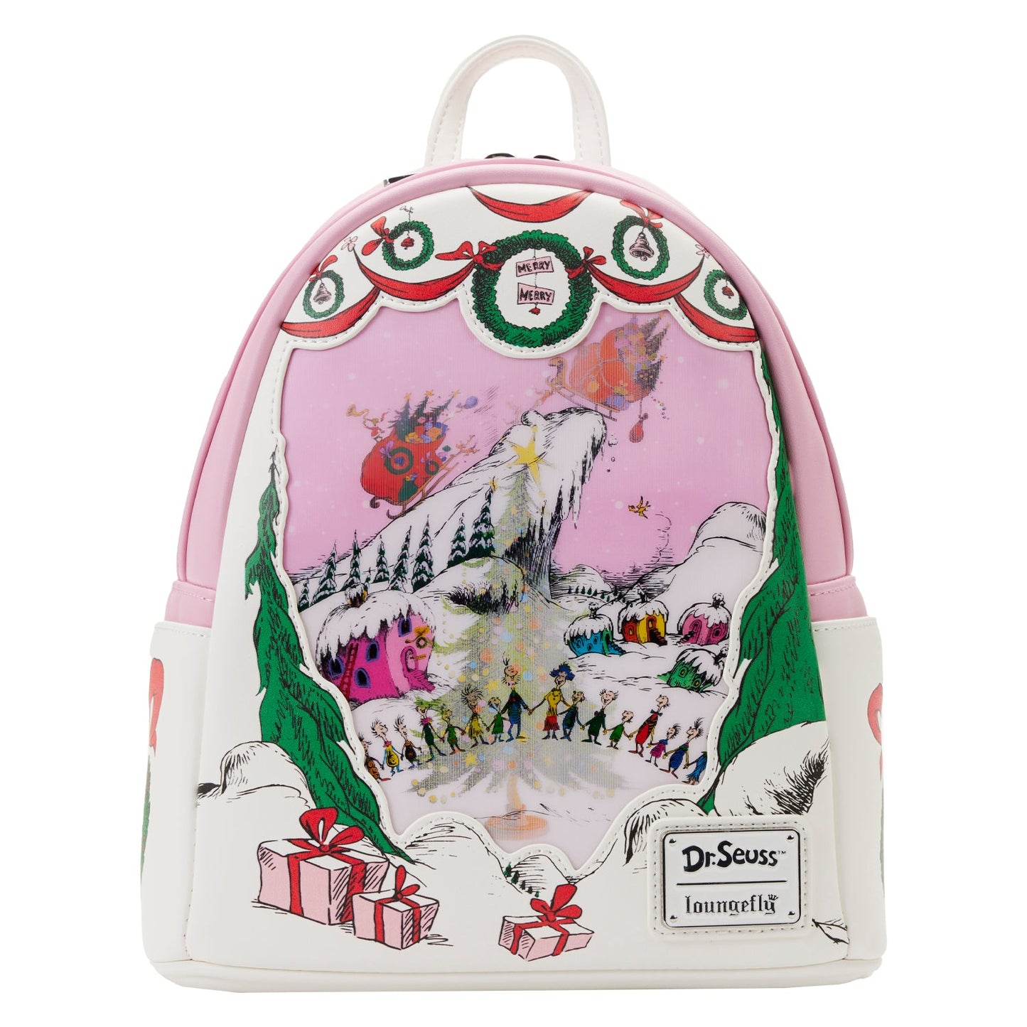 Loungefly Dr. Suess' How the Grinch Stole Christmas! Lenticular Scene Mini Backpack
