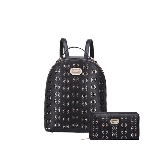 Ellie Crystal Backpack Purse Black