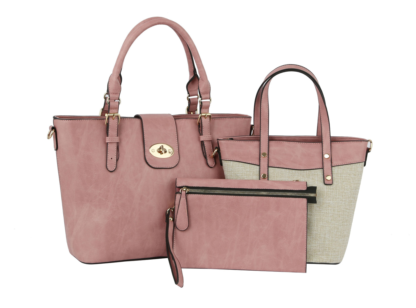 Paton 3-in-1 Tote Handbag Mauve