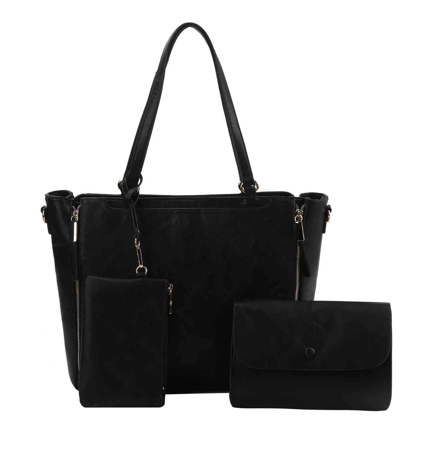 Chelsea 3 in 1 Large Tote Handbag Black