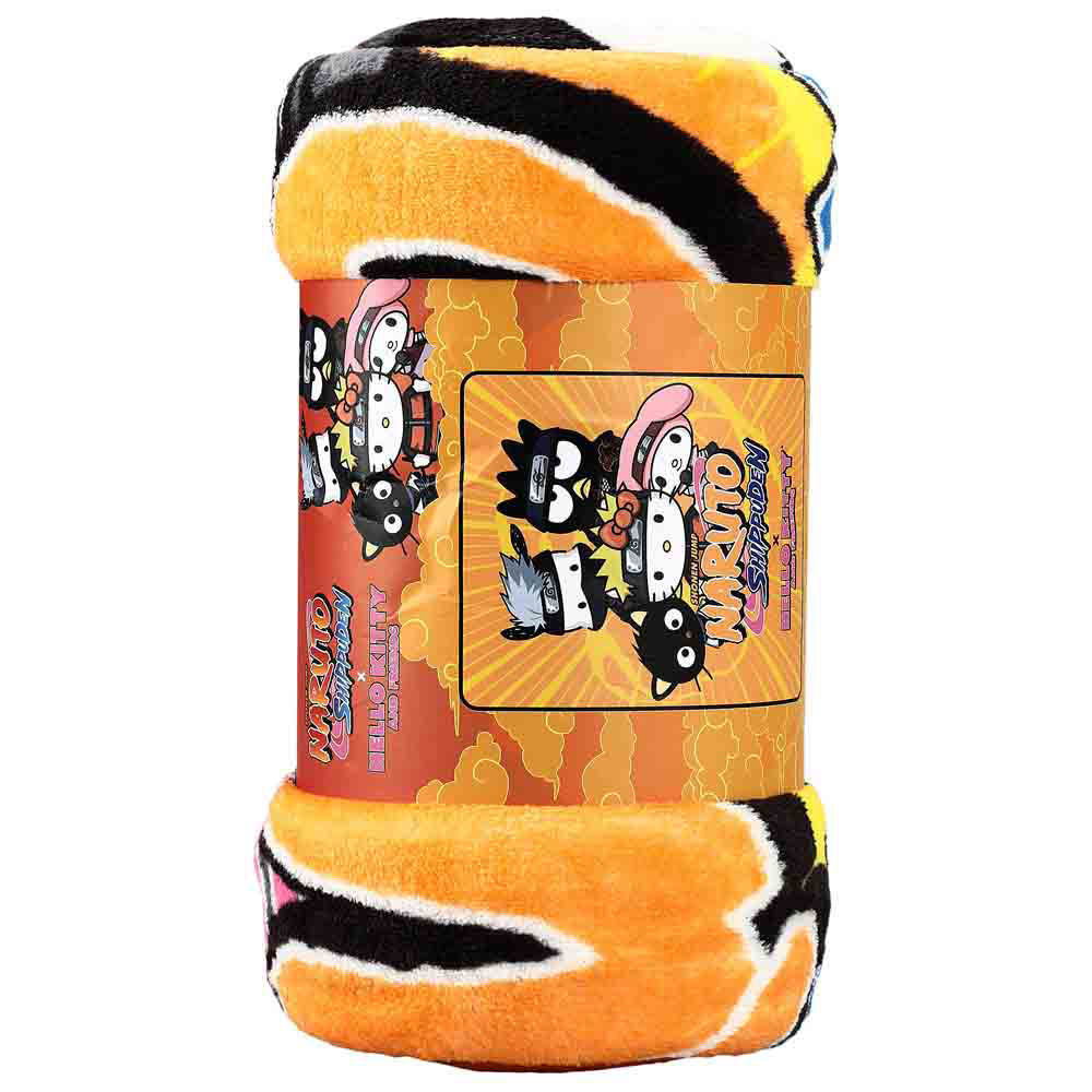 Naruto X Hello Kitty Digital Throw Blanket