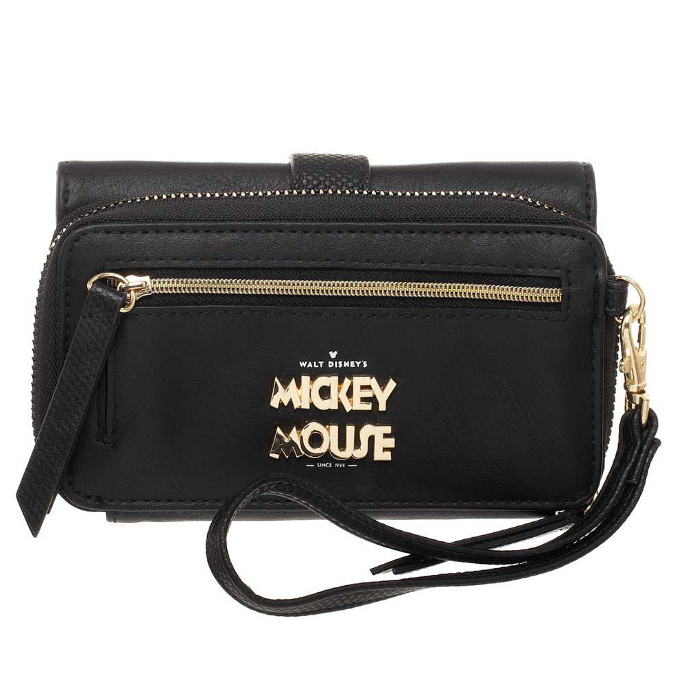 Bioworld Disney Mickey Mouse Gold Metal Charm Wristlet Wallet