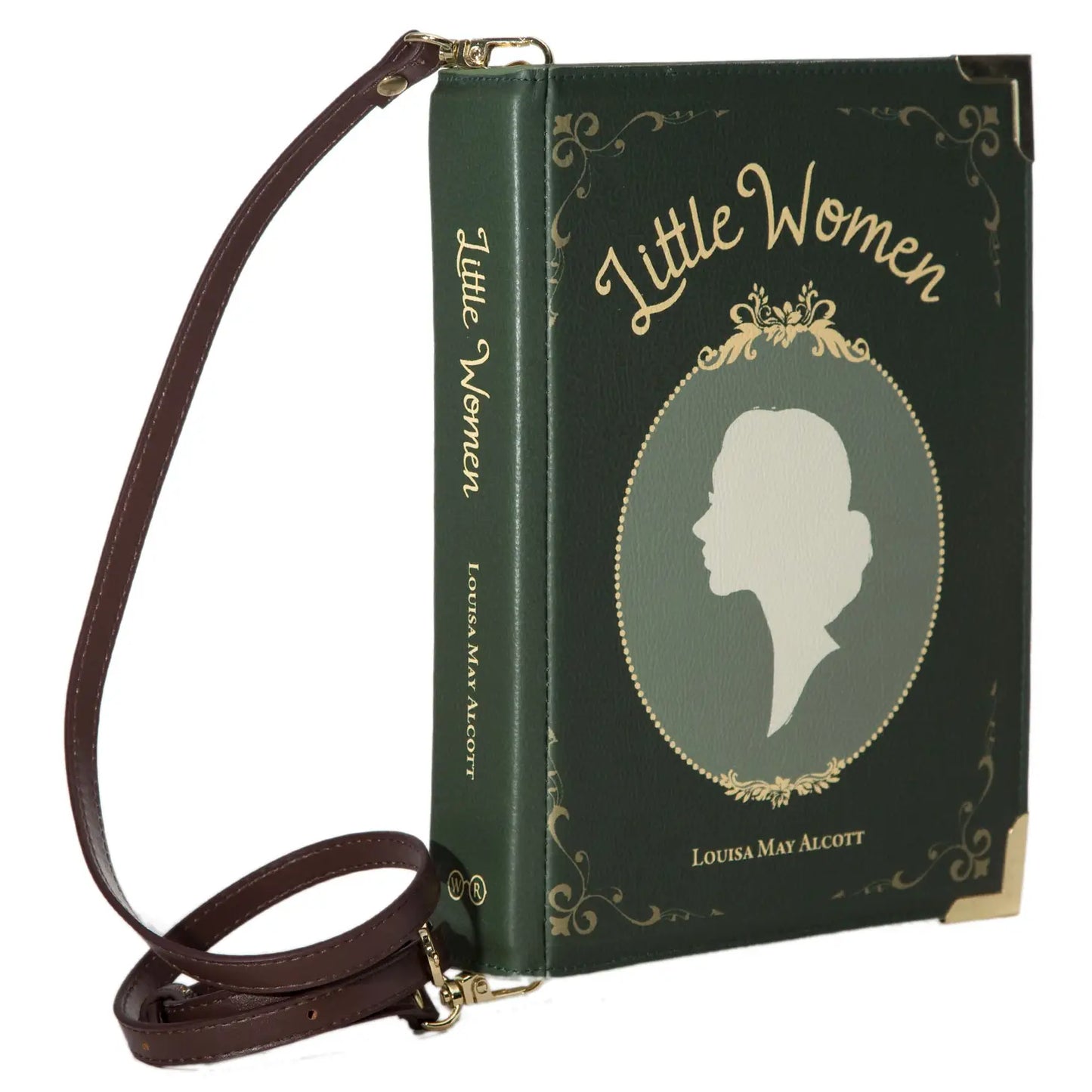 Well Read Little Women Green Book Crossbody Purse Small Bag