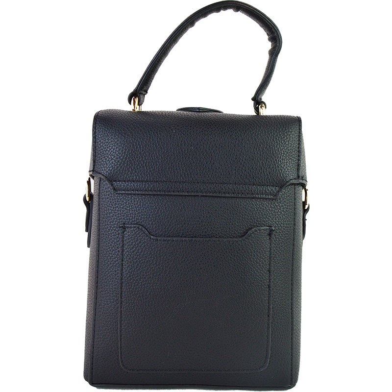 Eleanor Square Medium Cross-Body Purse Black
