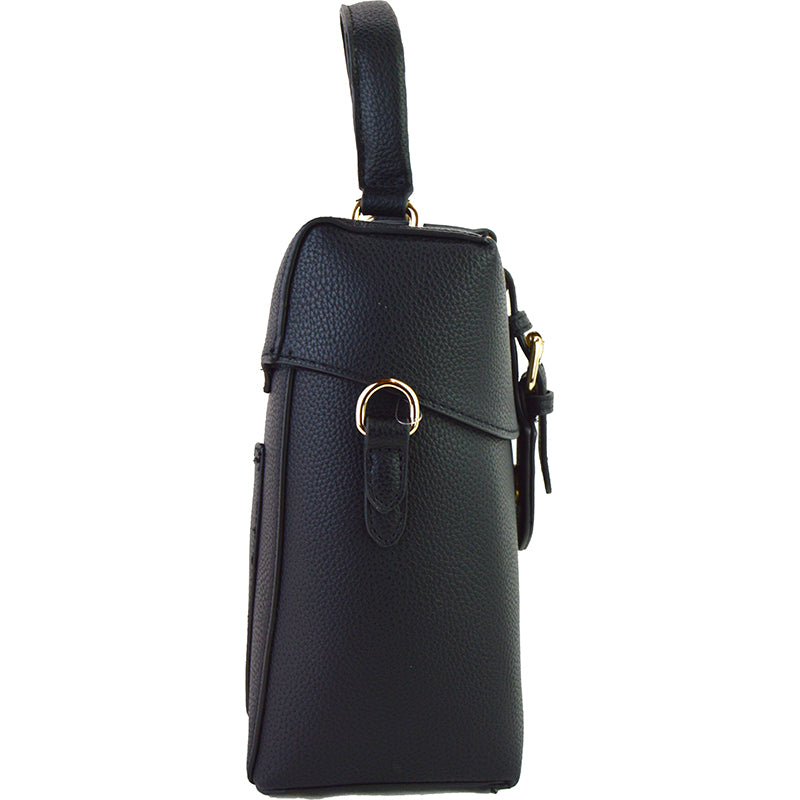 Eleanor Square Medium Cross-Body Purse Black