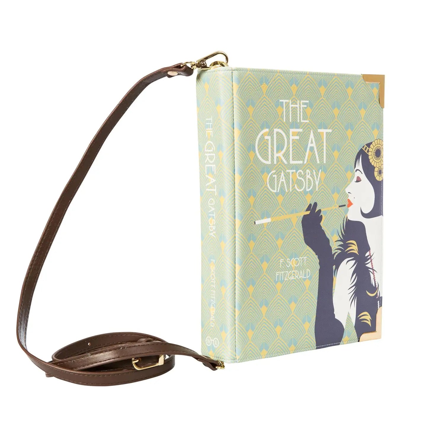 The Great Gatsby Lady Book Crossbody Purse Large Bag