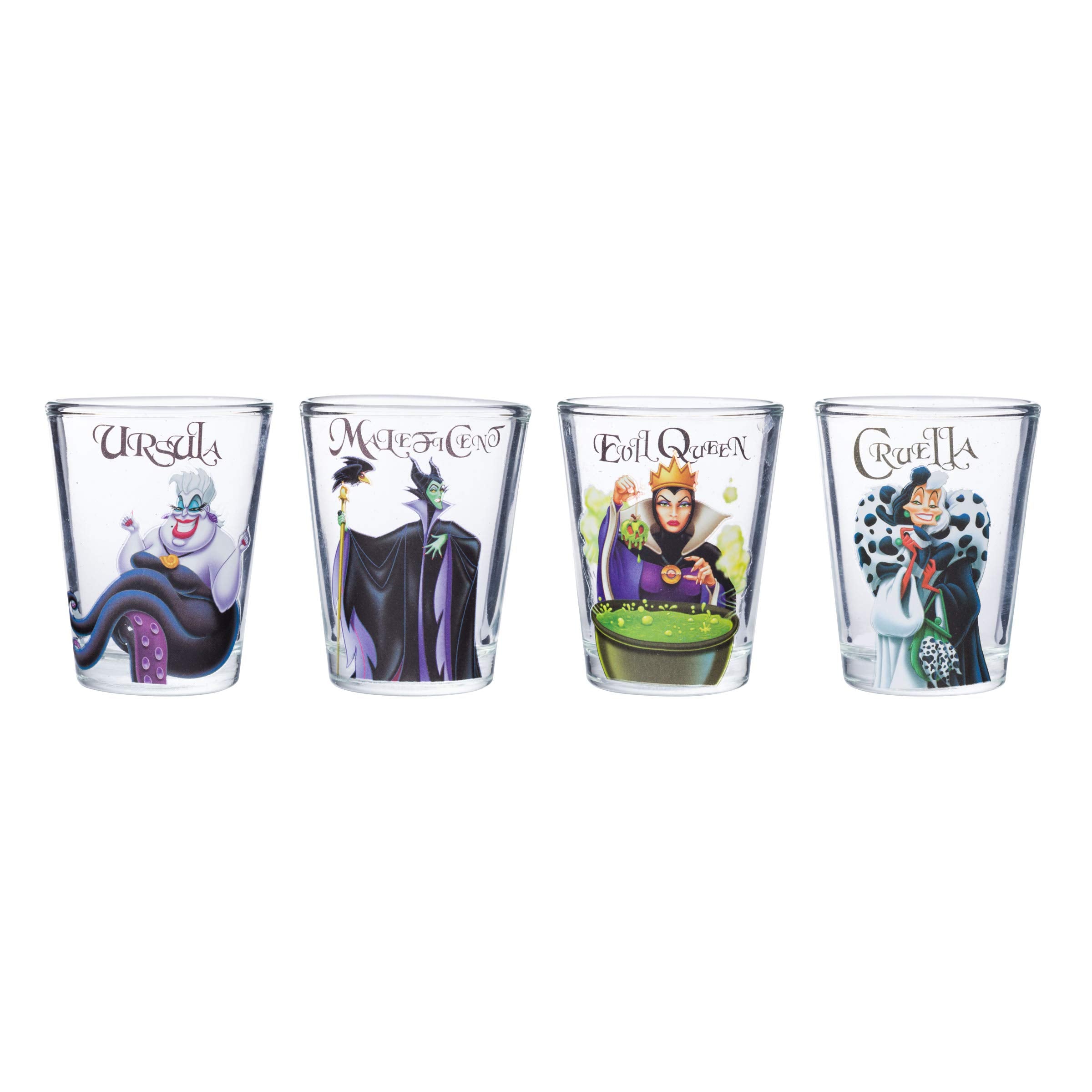 Bioworld Disney Villains 2 oz Shot Glass Set of 4