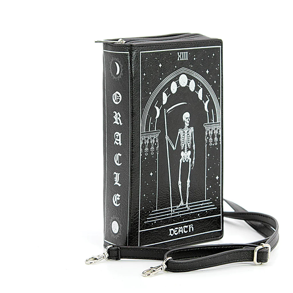 Tarot Card Book Clutch & Crossbody Purse Black