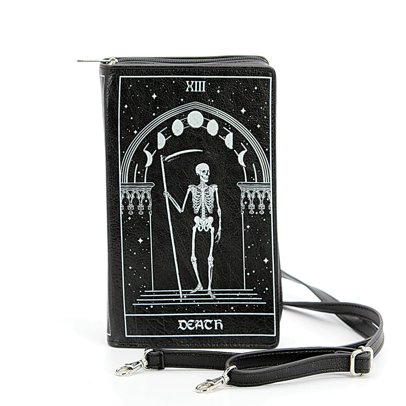 Tarot Card Book Clutch & Crossbody Purse Black