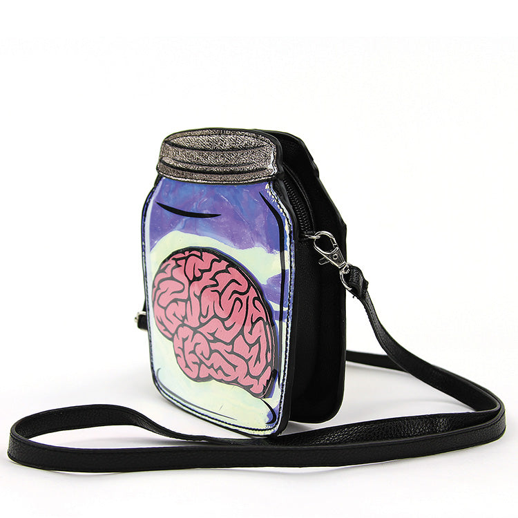Brain In A Jar Crossbody Purse