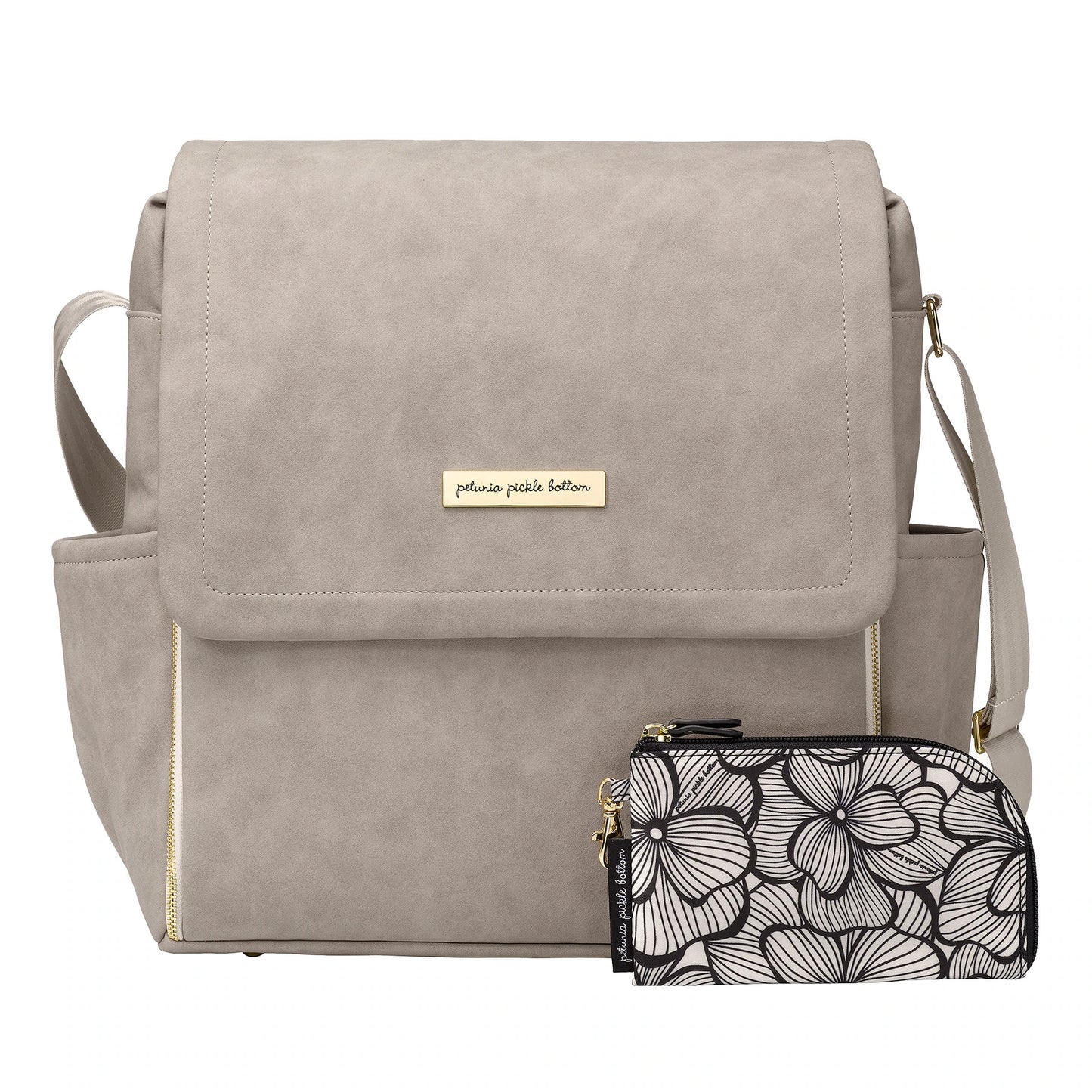 Petunia Pickle Bottom Boxy Backpack In Grey Matte Leatherette