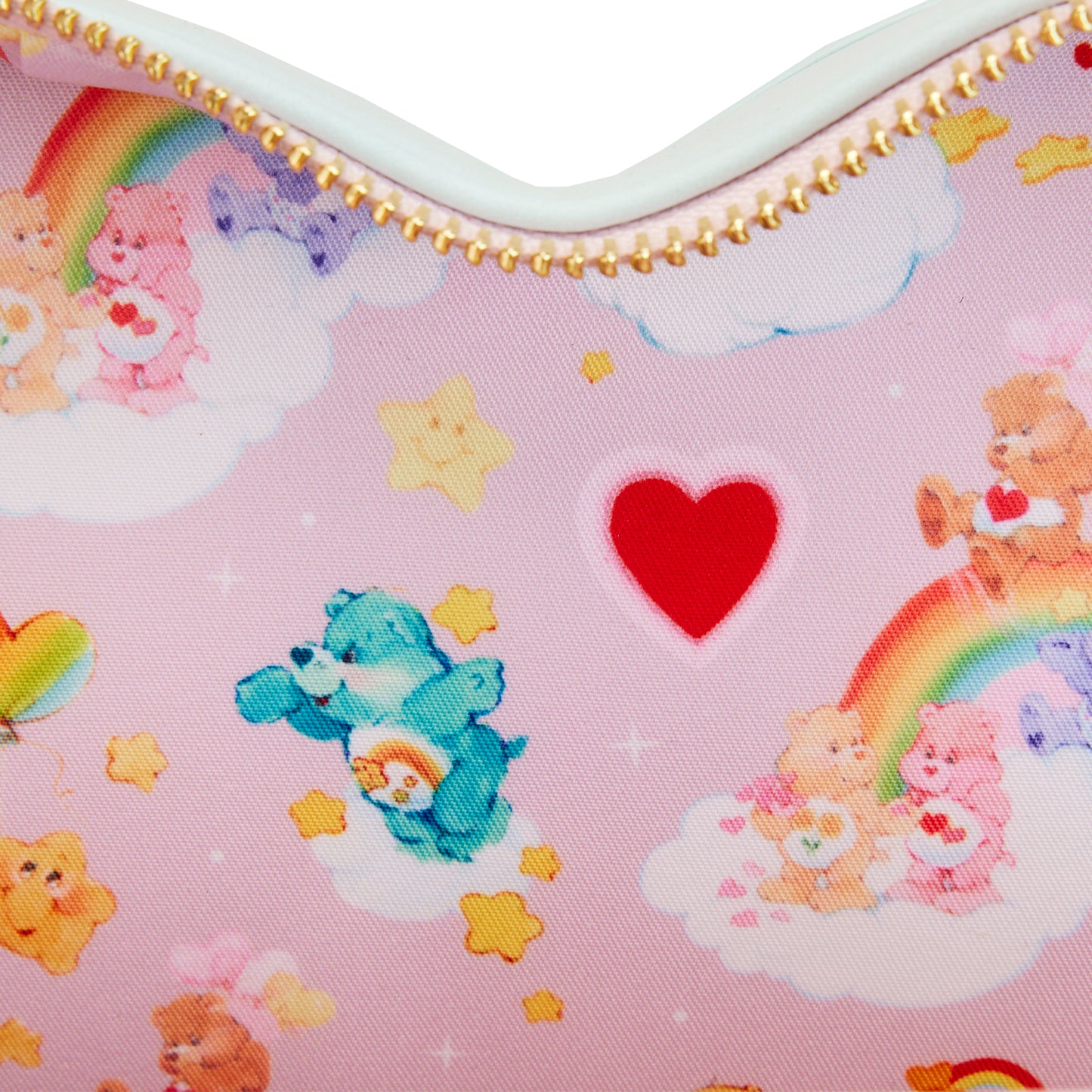 Loungefly Care Bears Heart Cloud Party Rainbow Strap Crossbody Purse