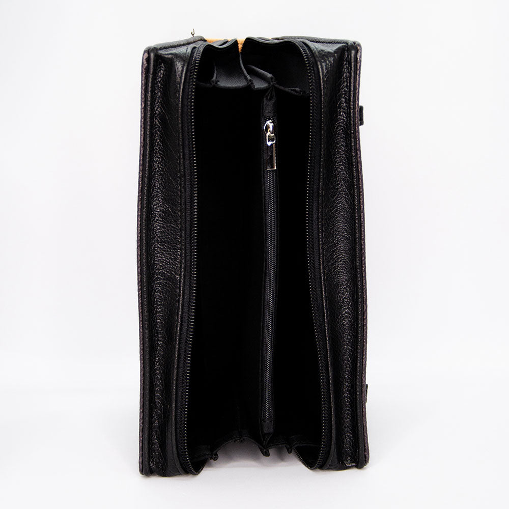 The Raven by: Edgar Allen Poe Clutch & Crossbody Black